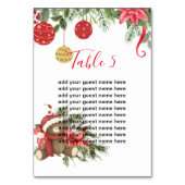 Zitkaarten Kerstmis Winter Poinsettia Ornament Kaart (Voorkant)