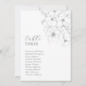 Zitkaarten Minimalistische Floral Zwart Wit Kaart (Voorkant)