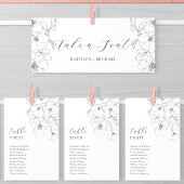 Zitkaarten Minimalistische Floral Zwart Wit Kaart