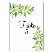 Zitkaarten Moderne eenvoudige olijftak groen Kaart (Voorkant)