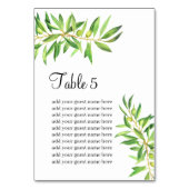 Zitkaarten Moderne eenvoudige olijftak groen Kaart (Voorkant)