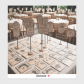 Zitkaarten stickers voor het toewijzen van tafels  (Vel)