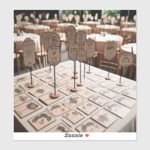 Zitkaarten stickers voor het toewijzen van tafels