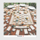 Zitkaarten stickers voor het toewijzen van tafels  (Vel)