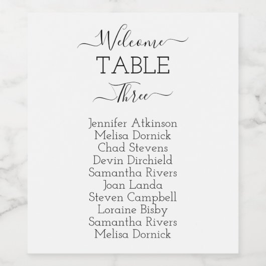 Zitkaarten, Wijnflesetiketten, Trouwtafel Wijn Etiket (Enkel label)