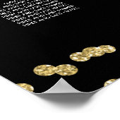 Zitkast Gold Faux Glitter Confetti Black Poster (Hoek)