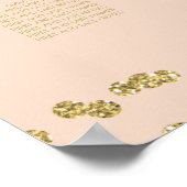 Zitkast Gold Faux Glitter Confetti Blush Poster (Hoek)