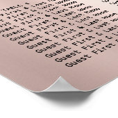 Zitkast Zwarte Bodembriefjes Roos Goud Poster (Hoek)