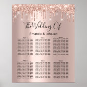 Zitkast Zwarte Bodembriefjes Roos Goud Poster (Voorkant)