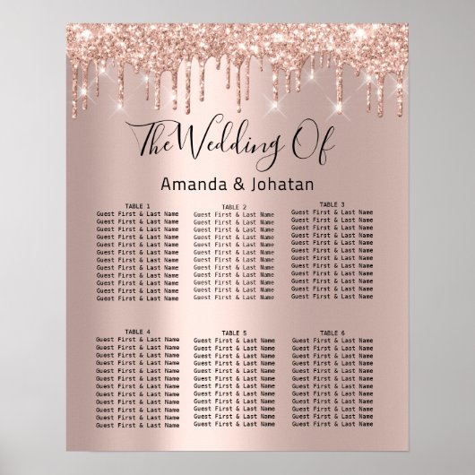 Zitkast Zwarte Bodembriefjes Roos Goud Poster (Voorkant)