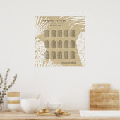 Zitkuur Modern Simple Kraft Tropical Leaf Poster (Keuken)