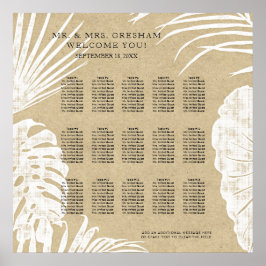 Zitkuur Modern Simple Kraft Tropical Leaf Poster