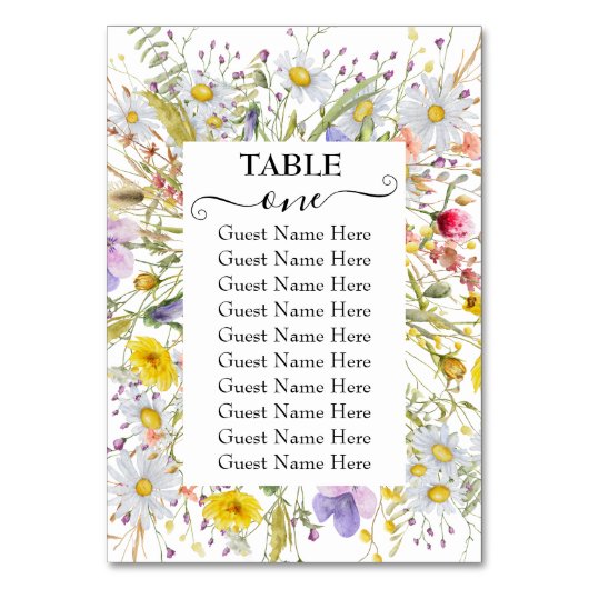 Zitkuur voor de lenteminar van de Wildflower Weddi Kaart (Voorkant)