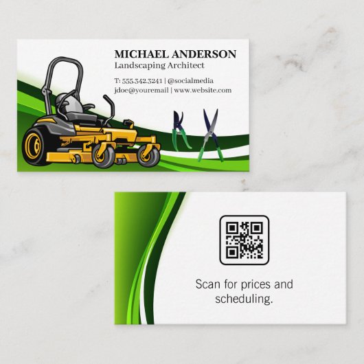 Zitmaaier | Tuingereedschap Visitekaartje (Voorkant / Achterkant)