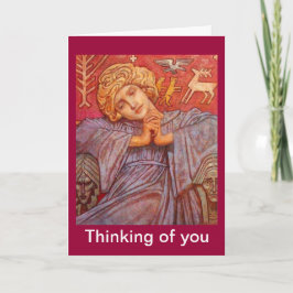 Zitmepende engel kaart