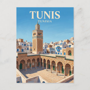 Zitouna-moskee Tunesië Briefkaart