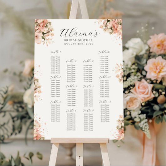 Zitplaatdiagram | Brunch & Bubbly Vrijgezellenfees Poster