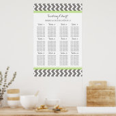 Zitplaats Grafiek 12 Tabellen 96 Gastse Limoen Gra Poster (Keuken)