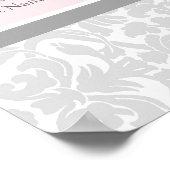 Zitplaats Grafiek 12 Tabellen 96 Guests Roze grijz Poster (Hoek)