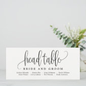 Zitplaats Plan Hoofdtabelkaart - Mooie Kalligrafie Kaart (Staand voorkant)