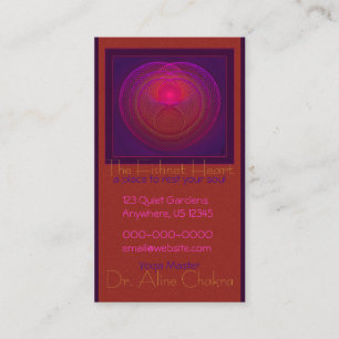 Zitplaats van de soep visitekaartje