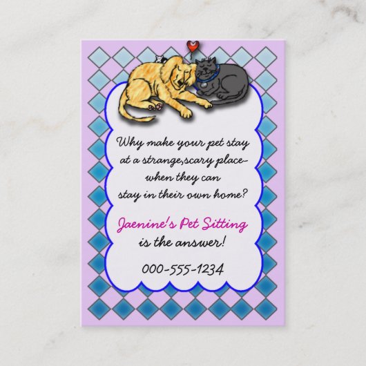 zitplaats visitekaartje (Voorkant)