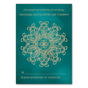 Zitplaats voor Blauwgroen en gouden Indische tents Kaart