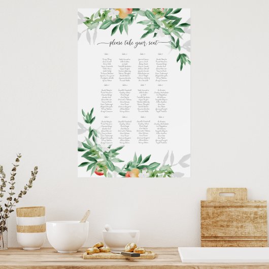 Zitplaats voor de zomerboomgaard poster (Keuken)