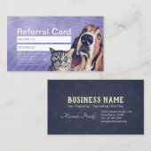 Zitplaats voor kat- en hondenzorg aanbevelingskaartje (Voorkant / Achterkant)