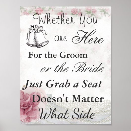 Zitplaats voor Poster voor bruiloft,  thema (Voorkant)