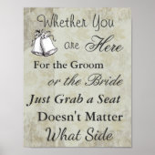 Zitplaats voor Poster voor bruiloft,  thema (Voorkant)