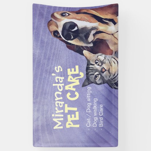 Zitplaats voor zeer peri-kat- en hondenzorg spandoek (Verticaal)