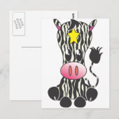 Zitplaats Zebra Briefkaart (Voorkant / Achterkant)