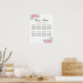 Zitplaatsen 8 Tafeltafel Poster Bindende Florale W (Keuken)