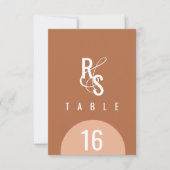 Zitplaatsen Donkere terracotta Wedding Kaart (Voorkant)