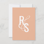 Zitplaatsen Donkere terracotta Wedding Kaart (Achterkant)