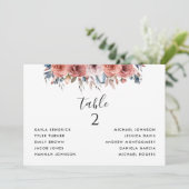 Zitplaatsen Kaarten met gastennamen Blush Roze en  (Staand voorkant)