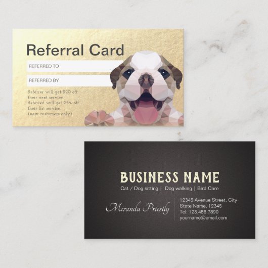 Zitplaatsen voor gezelschapsdieren Zwembehandeling Aanbevelingskaartje (Voorkant / Achterkant)