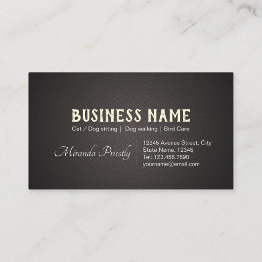 Zitplaatsen voor gezelschapsdieren Zwembehandeling Aanbevelingskaartje (Achterkant)