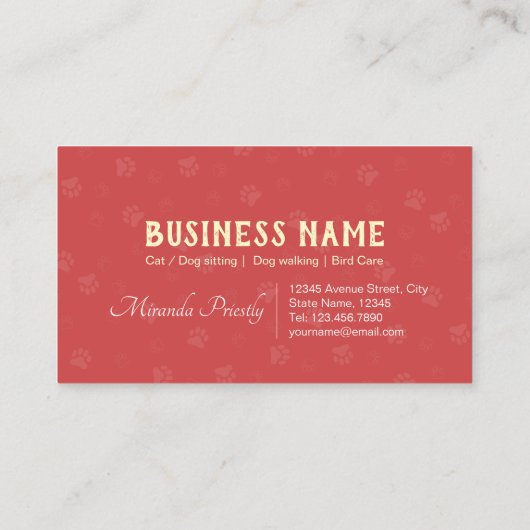 Zitplaatsen voor gezelschapsdieren Zwembehandeling Aanbevelingskaartje (Achterkant)