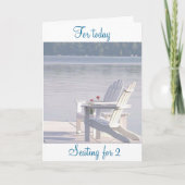 ** ZITPLAATSEN VOOR TWEE ** VOOR ONZE ** 1e VERJAA Feestdagen Kaart (Voorkant)