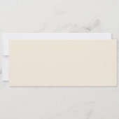 Zitplaatsenkaartkop Beige Modern Script Kaart (Achterkant)