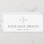 Zitplaatsenkaartkop minimalistisch groen blad Kaar Kaart (Voorkant)