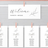 Zitplaatsenkaartkop minimalistisch groen blad Kaar Kaart