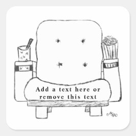 Zitplaatsindeling Bioscoopzaal Vierkante Sticker