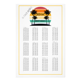 Zitplaatskaart 30e Retro Stripe Foto Afdruk