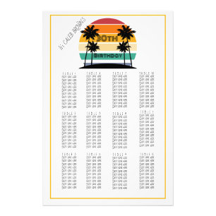 Zitplaatskaart 30e Retro Stripe Foto Afdruk