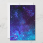 Zitplaatskaart. Nachtsterren. Navy bruiloft Kaart (Achterkant)