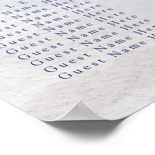 Zitplaatskaart van Summer Blue Beach Poster (Hoek)