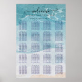 Zitplaatskaart van Summer Blue Beach Poster (Voorkant)